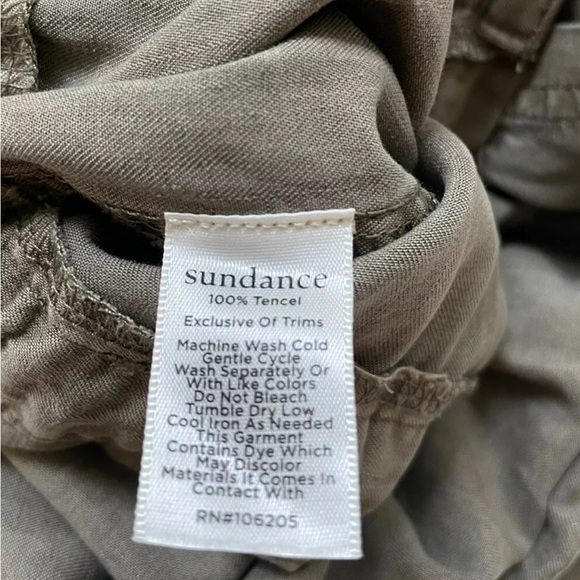 Sundance Wayside Cargo Utility Jumpsuit Vintage Wash Green Sage Sz Small - Picture 6 of 6